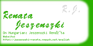 renata jeszenszki business card